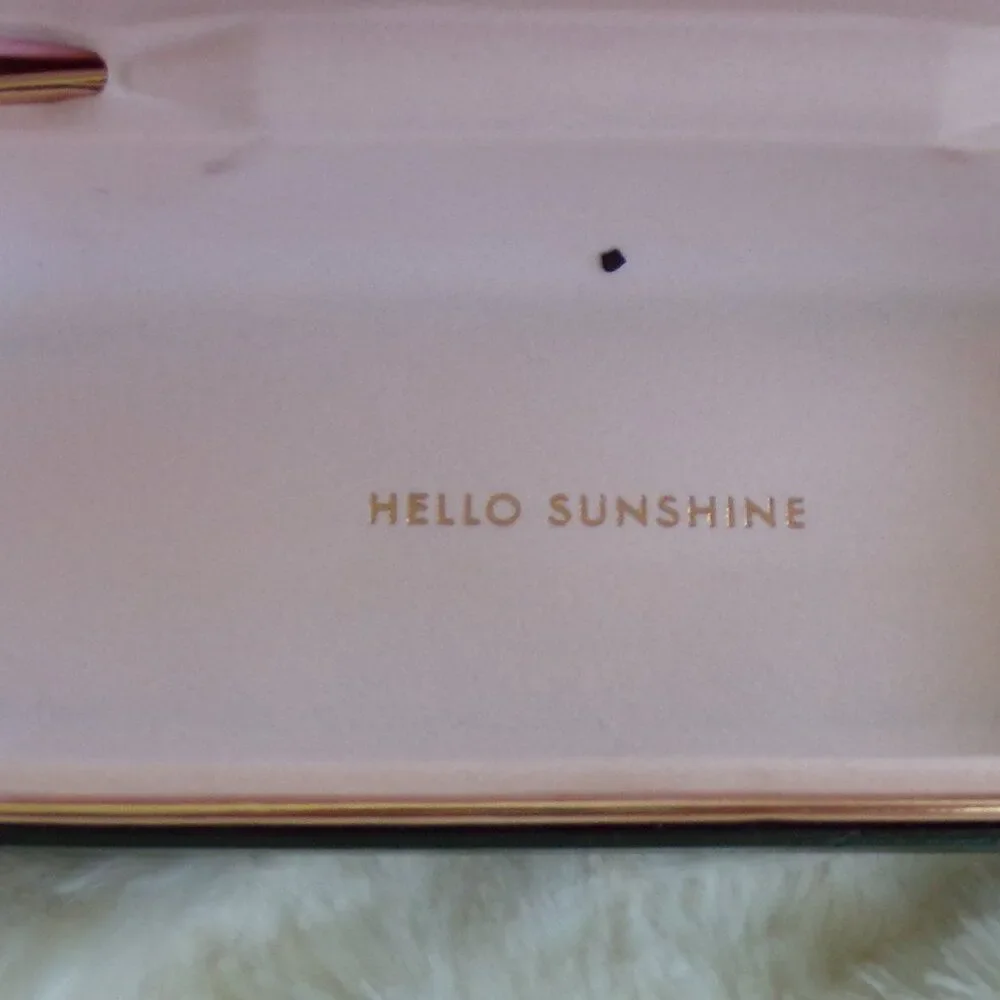 Kate spade pink and green sunglasses case
